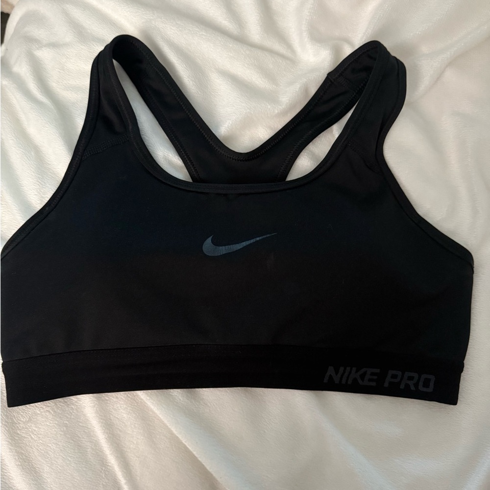 Nike Black Sports Bra with Racerback Design